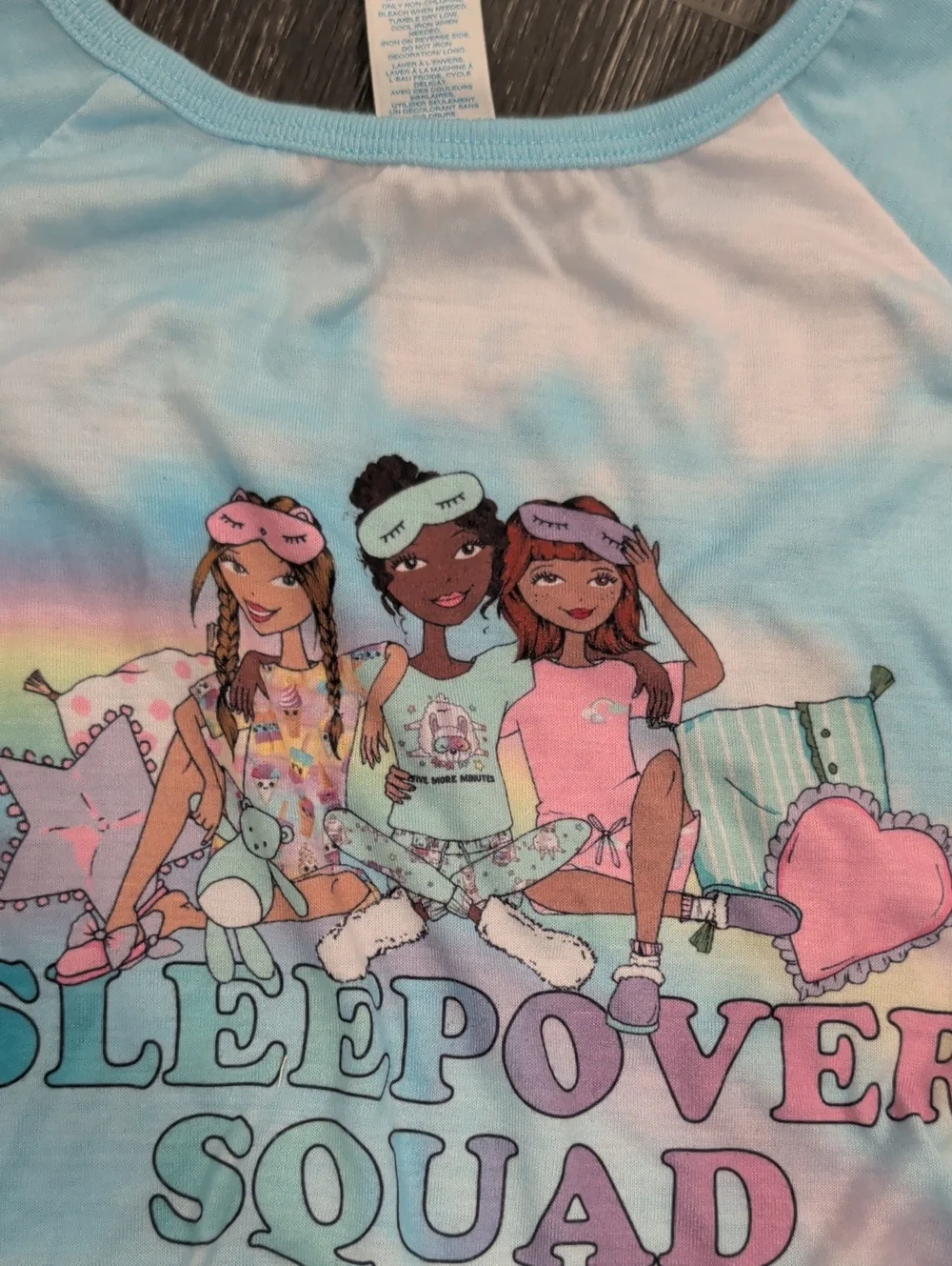 The Children's Place Pastel Blue Rainbow Sleepover Tee